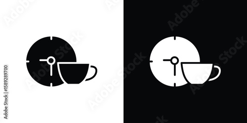 Break icon. Black and white silhouette. Icon vector