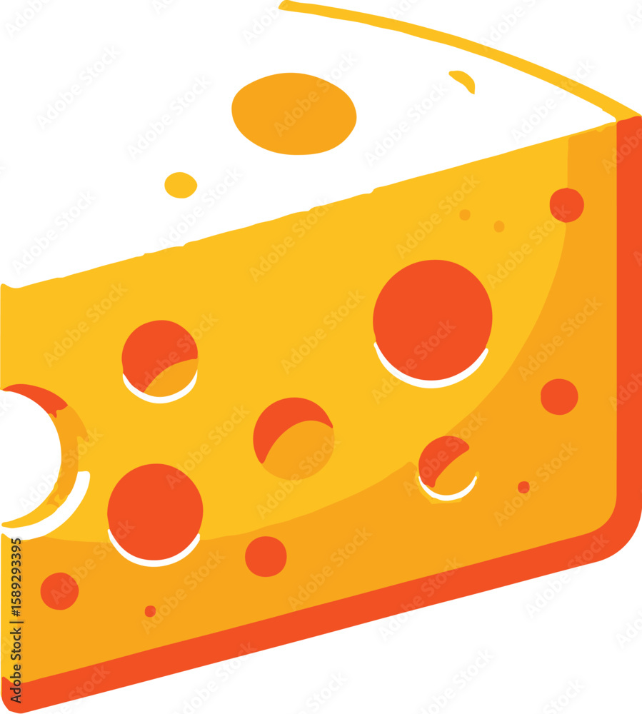 Cheese slice isolated on a transparent background Cheese slice isolated on a transparent background