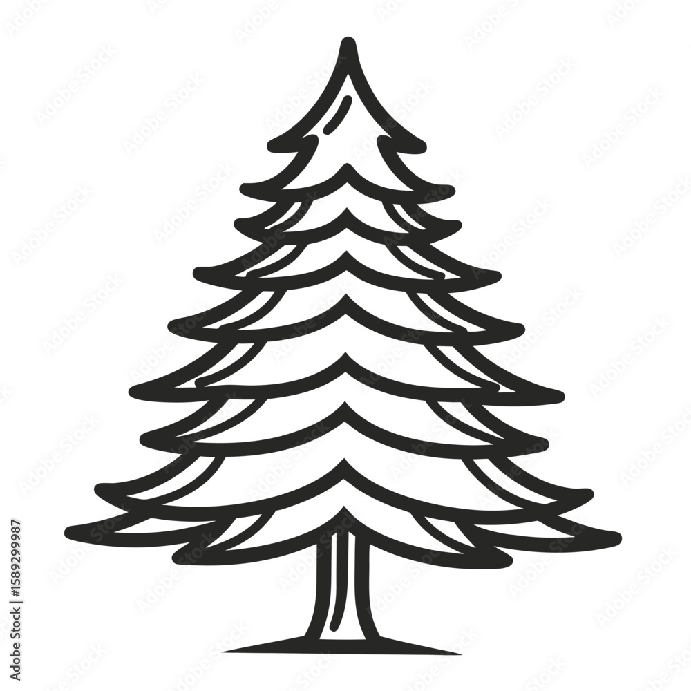 Obraz premium christmas tree vector
