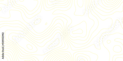 "An abstract topographic map with subtle, light yellow contour lines on a clean white background. The lines create organic, flowing patterns resembling elevation changes or sound waves, 