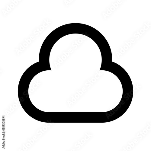 Modern cloud icon, outline symbol for weather or cloud computing