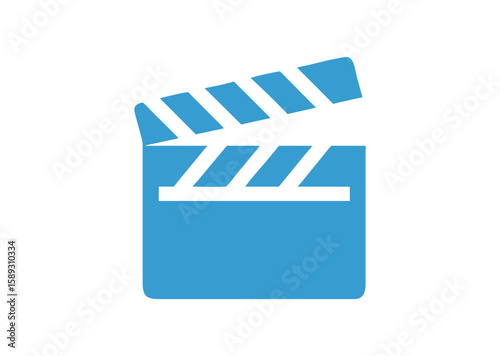 Movie clapperboard vector, Movie clapperboard icon illustration