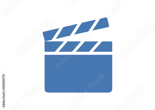 Movie clapperboard vector, Movie clapperboard icon illustration