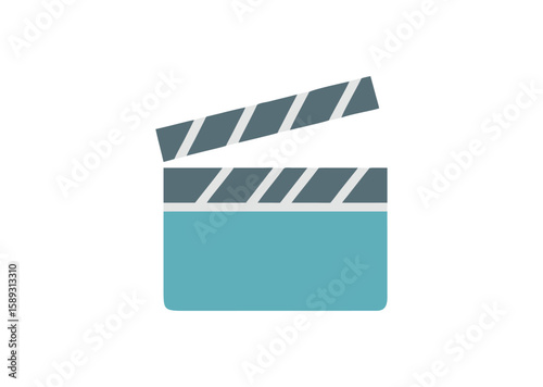 Movie clapperboard vector, Movie clapperboard icon illustration