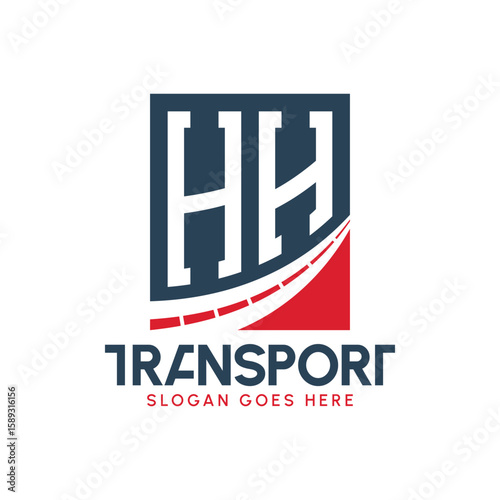 Letter HH Transport Logo Design. Modern HH Road Logo for Delivery, Transport Company and Fleet Business