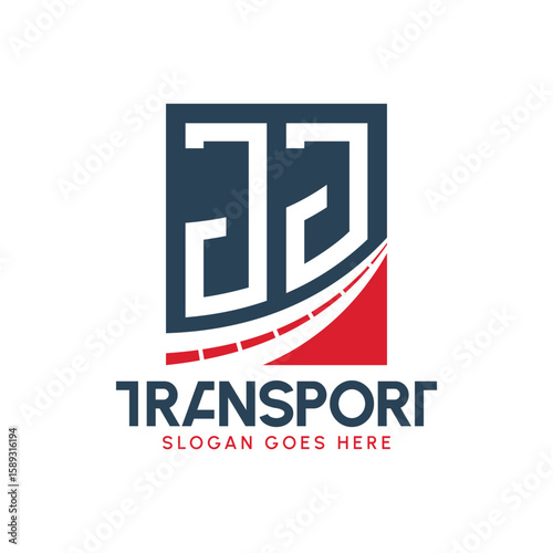 Letter JJ Transport Logo Design. Modern JJ Road Logo for Delivery, Transport Company and Fleet Business