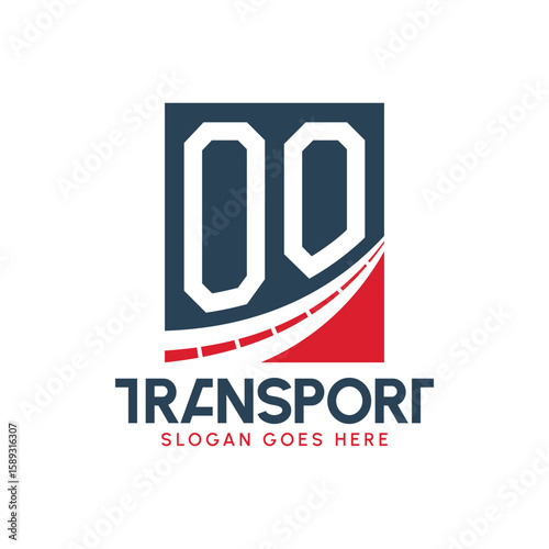 Letter OO Transport Logo Design. Modern OO Road Logo for Delivery, Transport Company and Fleet Business