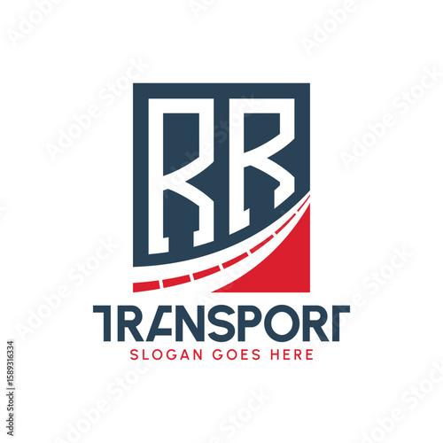 Letter RR Transport Logo Design. Modern RR Road Logo for Delivery, Transport Company and Fleet Business