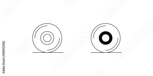 cd set icon with white background vector stock illustration