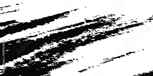 Rough Black Vector Brush Stroke Texture – Hand Drawn Ink Splatter Background for Grunge Abstract Design and Dirty Art Projects