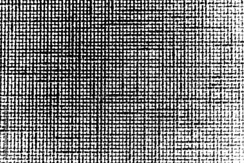 Grunge canvas texture overlay on transparent background.