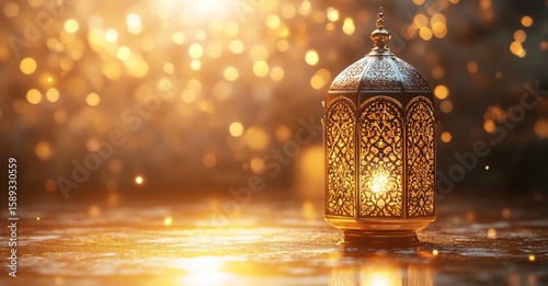 Decorative Lanterns Illuminate a Warm Evening With Intricate Designs and Glow...