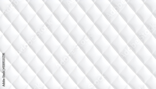 White Diamond Quilted Texture Background with Soft Lighting and Geometric Pattern
