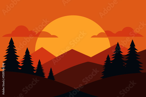 sunrise in the mountains