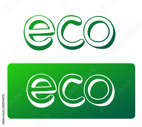 ECO label. Eco vector icon isolated on white background.