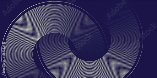 abstract blue gold stripe line, geometric circle texture background, futuristic technology, retro styled concept, vector ilustration.