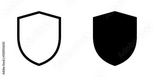 Shield guard and defense icon