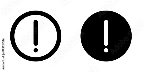 Exclamation mark and warning icon