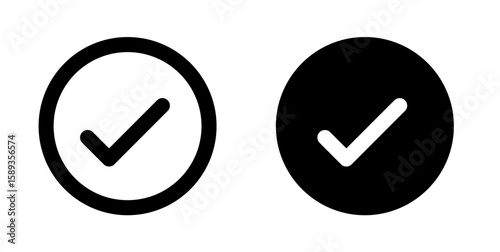 Tick and checkmark icon