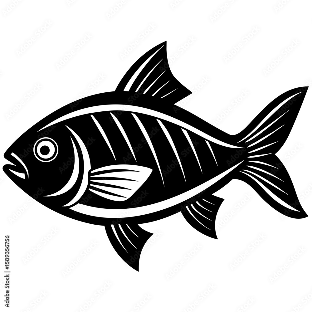 Fototapeta premium vector illustration of a fish