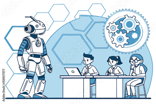 School Robotics Competition Vector