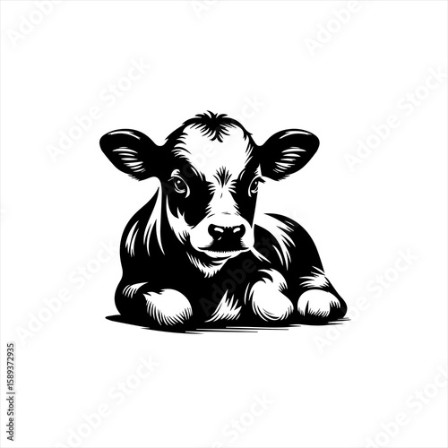 Calf isolated on white background