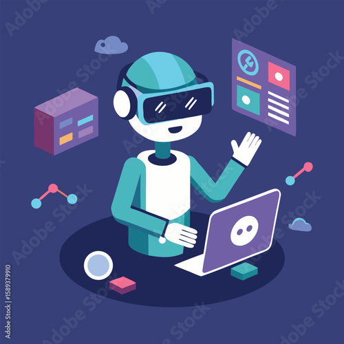 3D AI Character Assisting Users In Virtual Reality Environment