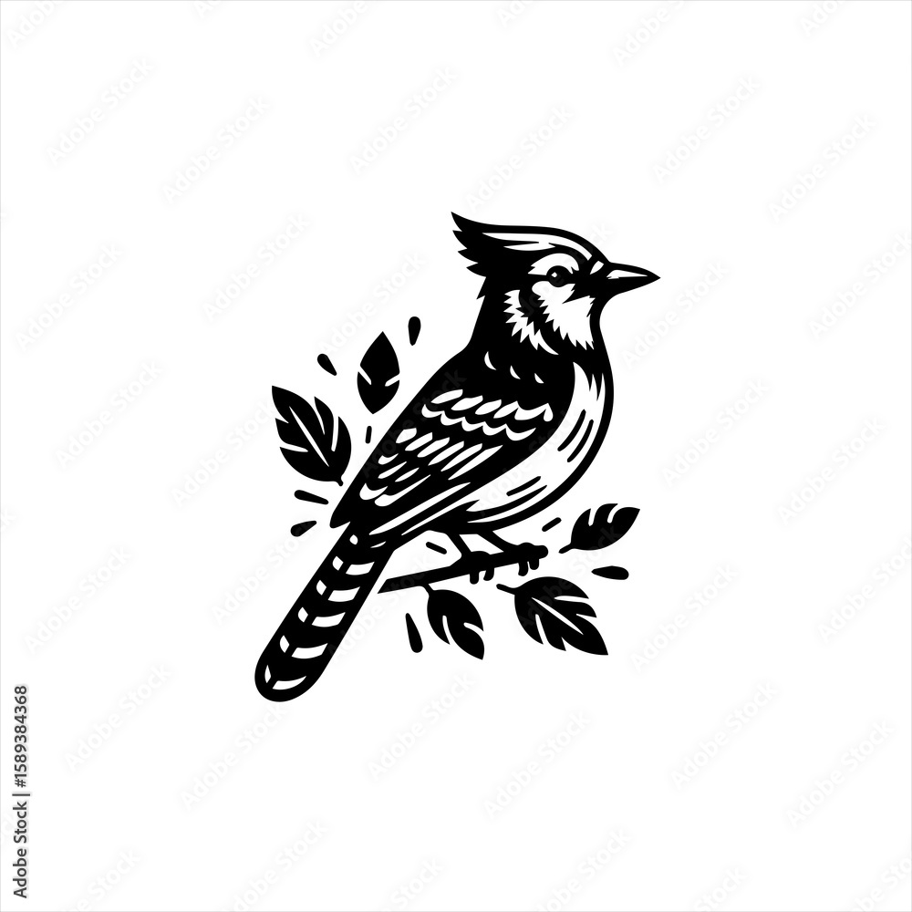 Obraz premium Blue jay isolated on white background