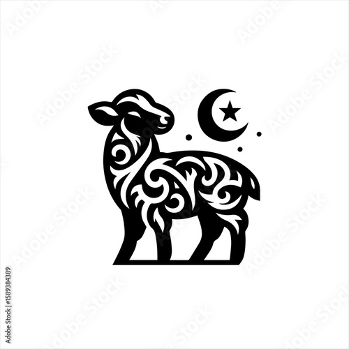 A lamb isolated on white background