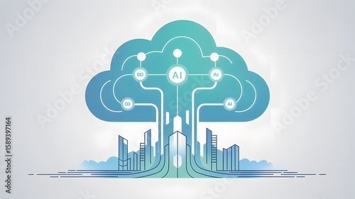 AI-Powered Data Science for Business Optimization, Automated KPI Performance Monitoring Dashboard Design, Artificial Intelligence Brain and Digital Data Visualization