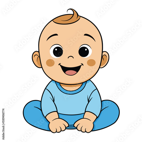 A cute little Baby boy smiling face