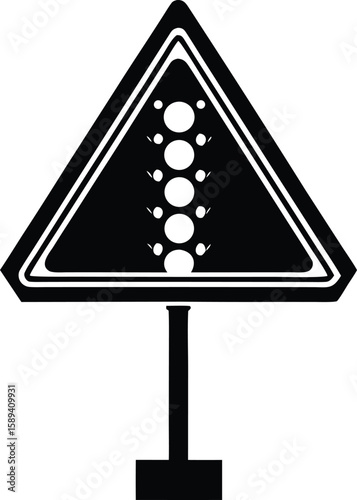 Signal Traffic Sign Vector Illustration Silhouette Clipart for Flat Design