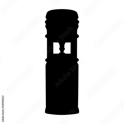 Silhouette of a water cooler with a bottle on top design