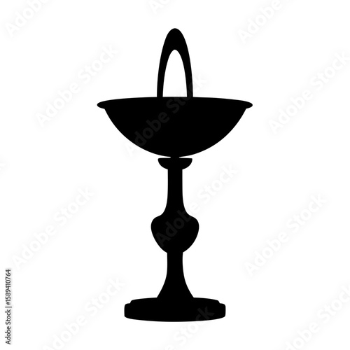 silhouette of a water-fountain