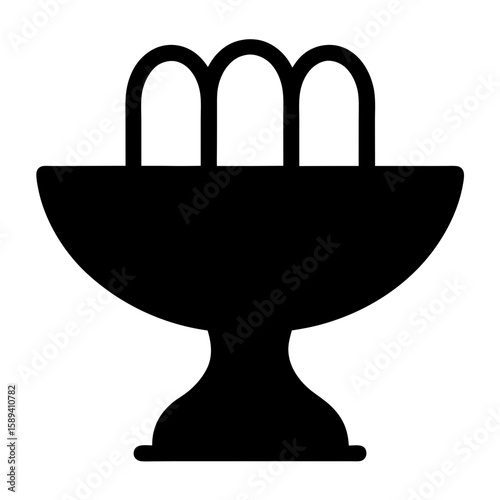 silhouette of a water-fountain