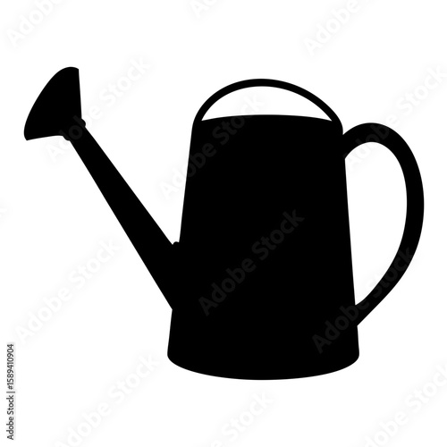 Simple Watering Can Silhouette Image for Gardening and Horticulture Projects