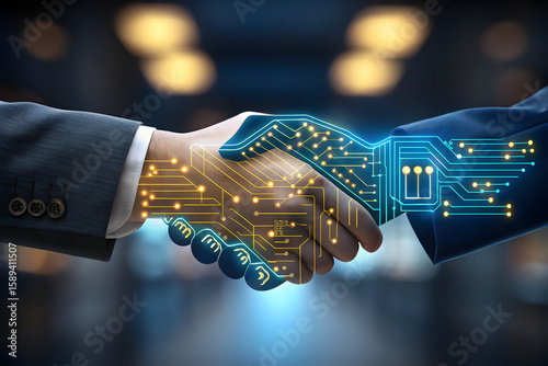 Pixelated Hands in Virtual Handshake – Online Collaboration Concept