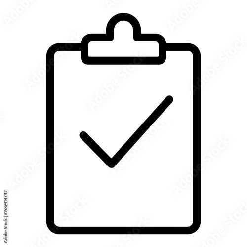 Clipboard checklist icon with checkmark symbolizing task completion