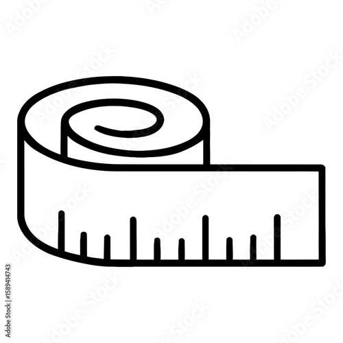 Measuring tape icon symbolizing precision measurement tool