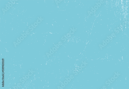 Blue grunge scratched texture background. Rough distressed vintage backdrop. Abstract pastel damaged surface with faded design.