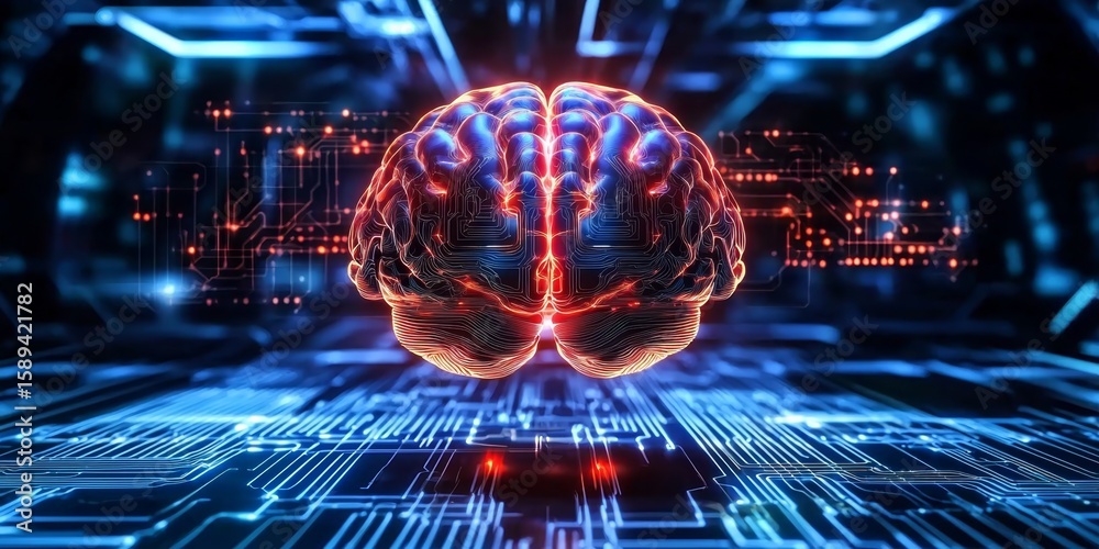 Obraz premium Machine learning and its impact on future technologies.