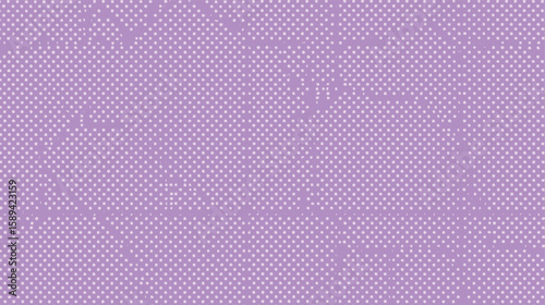 Purple halftone dot pattern background. Seamless retro pop art texture with clean circular elements. Ideal for modern design, comic print, and web use.