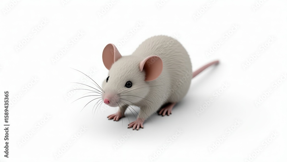 Light gray mouse on a white background. Light gray mouse on a white background.