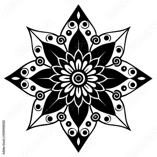 mandala elements on white background