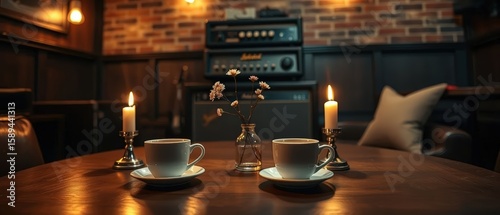 a dimly lit jazz club