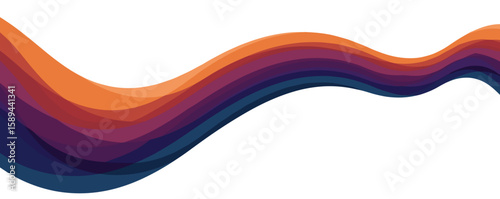 Dynamic wave pattern with gradient colors, abstract illustration, artistic concept, copy space