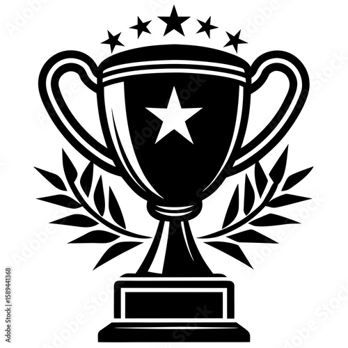 championship trophy vector silhouette 