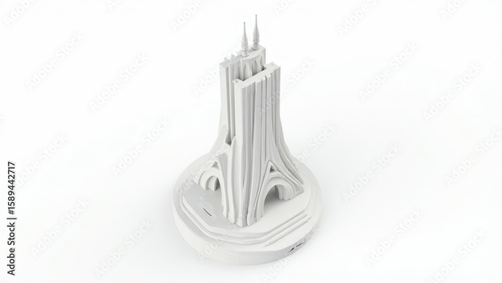 Fototapeta premium Detailed model of a modern architectural structure.