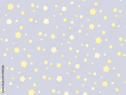 Star-Shaped Pattern Seamless on Soft Gray-Blue Background