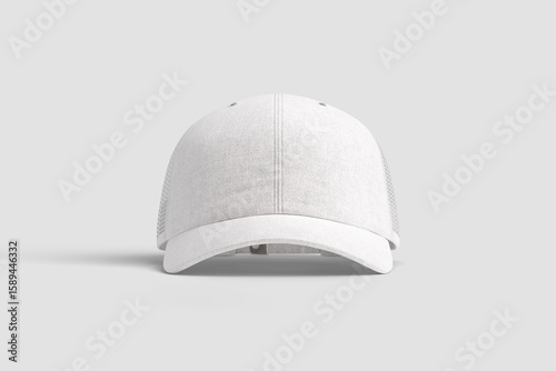 Blank trucker hat mockup front view
